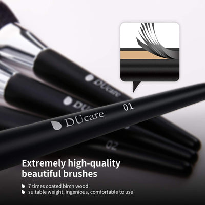 DUcare Make up Pinsel Set 10 Stücke professionelle Schminkpinsel set Mit Kosmetiktasche Premium Synt