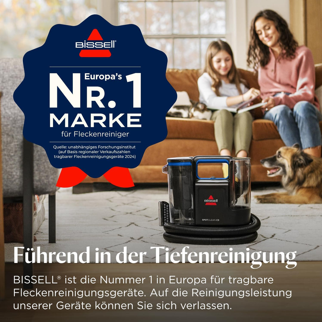 BISSELL SpotClean C5, Polsterreiniger Gerät, Teppichreiniger mit Triple Action System, Leichtgewicht