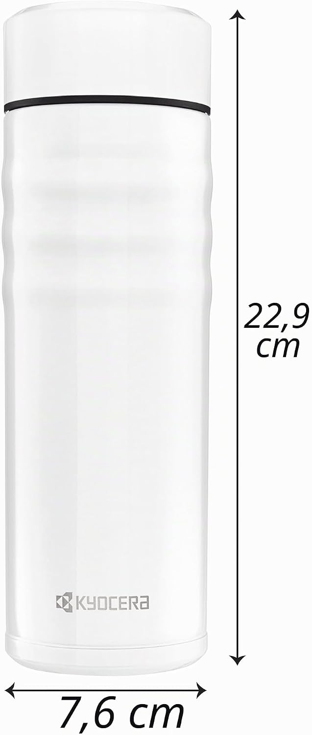 Kyocera TWIST TOP - isolierte Trinkflasche mit keramischer Innenbeschichtung | schadstoff-frei | aus
