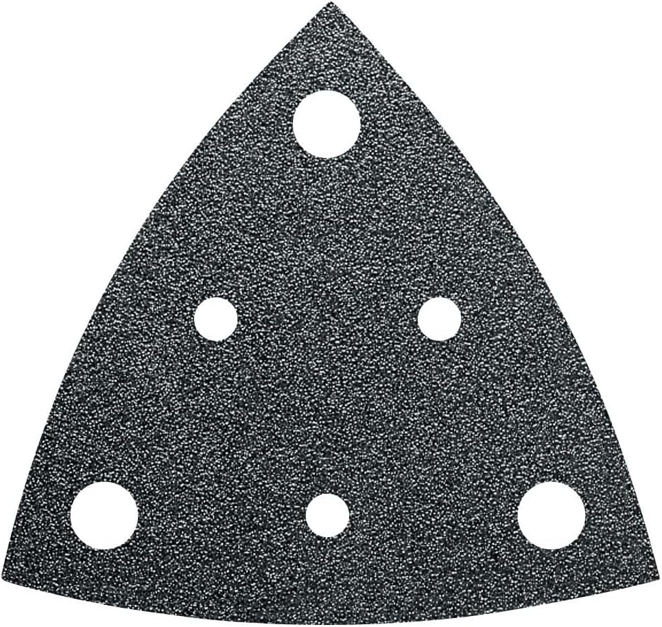 Fein Schleifblätter Korn 80, 50 Stück (gelocht, Kantenlänge 80 mm, Korund-Schleifkörner + Vollkunsth