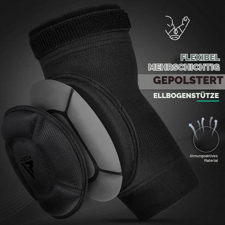RDX Ellbogenschoner Kampfsport, Ellenbogenschutz MMA Muay Thai, Ellenbogenschützer Thaiboxen Ellboge