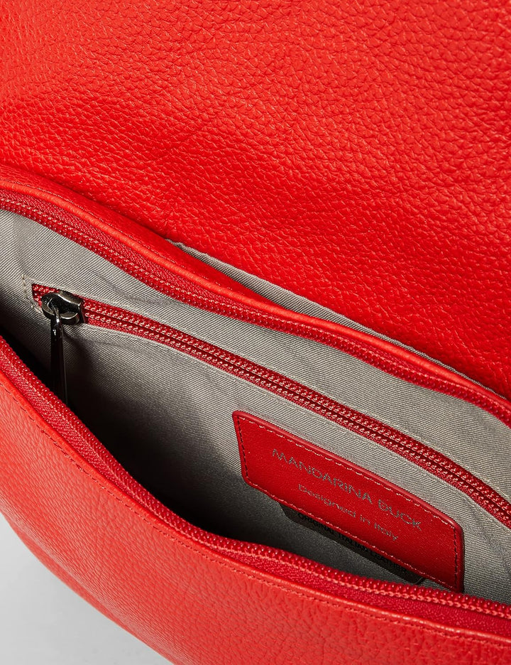 Mandarina Duck Damen Mellow Leather Tracolla Umhängetasche, Rot (Lacquer)