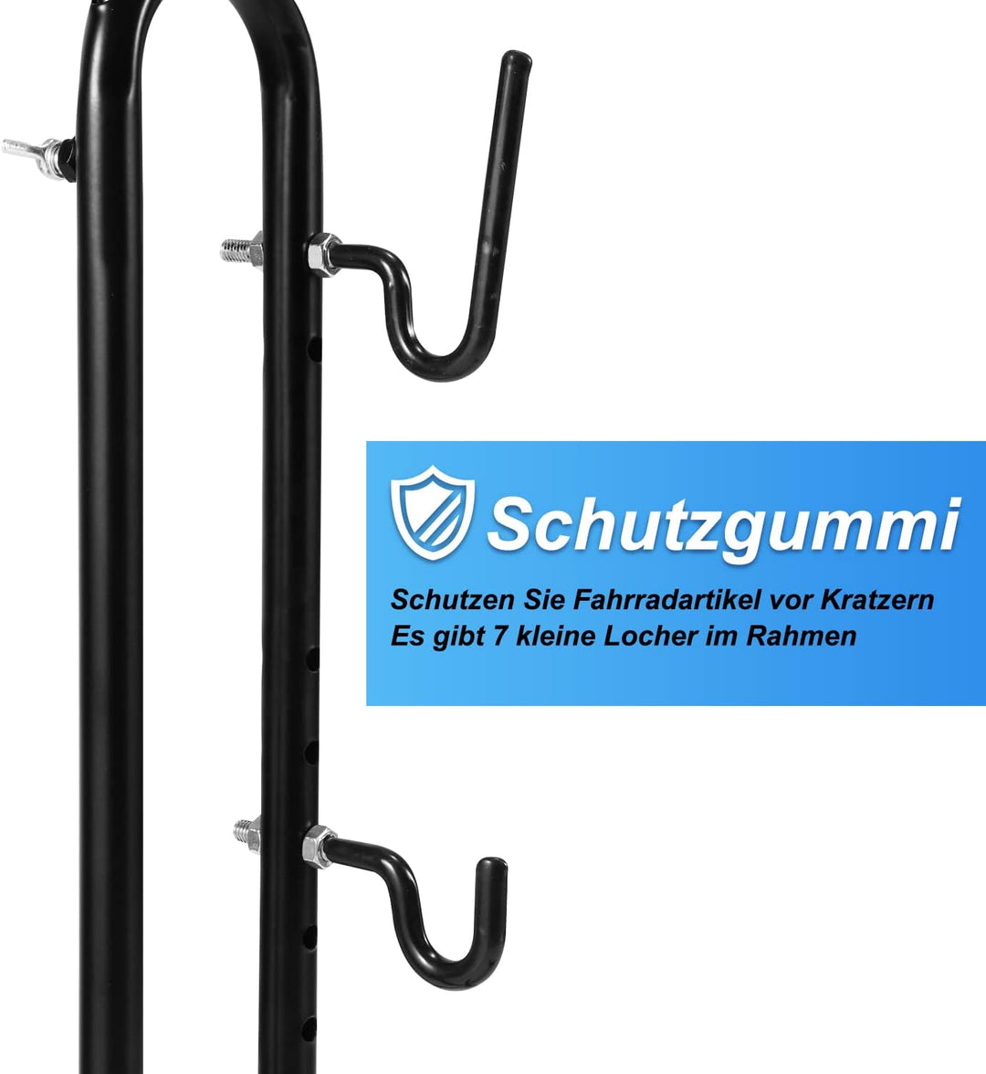 Fahrradständer 3 in 1, Höhenverstellbaren Fahrräder Wartungsständer waagerecht und senkrecht Einhäng