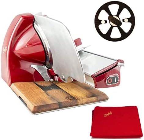 Berkel Aufschnittmaschine Home Line 200 Plus in rot - Küchenschneidemaschine inkl. Messerabnehmer un