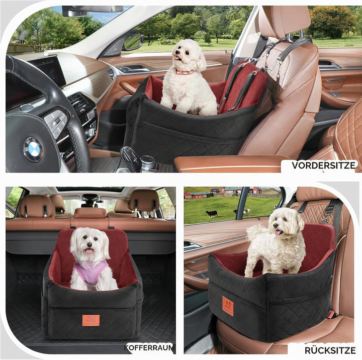 Hunde-Autositz für kleine/mittlere Hunde, Hundeautositz mit Dicker Polsterung unter 35 Pfund, Abnehm