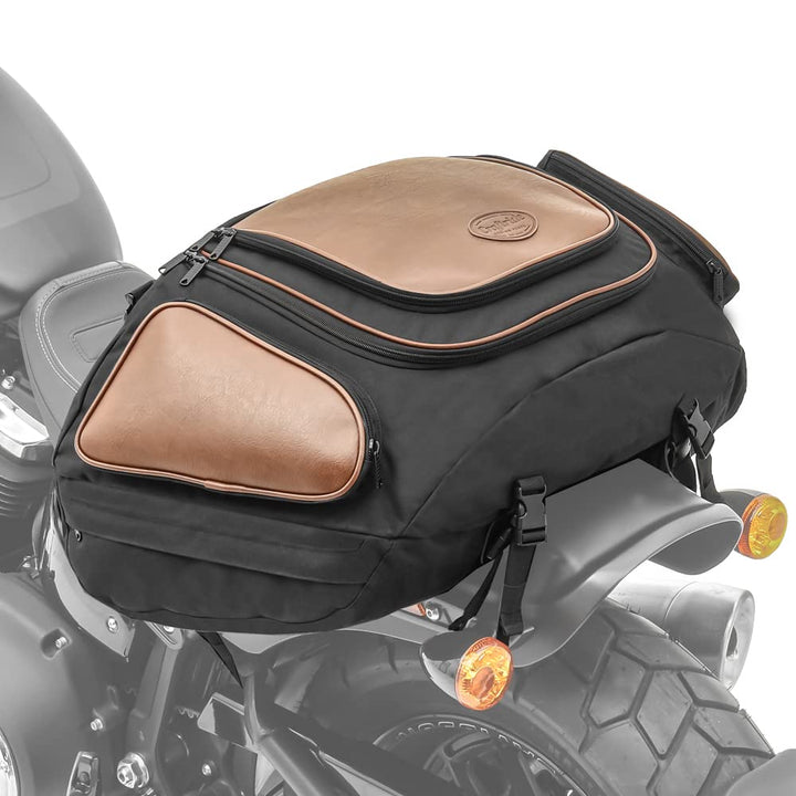 Craftride - Motorrad Hecktasche Vintage Gepäck-Tasche kompatibel für sozius hinten