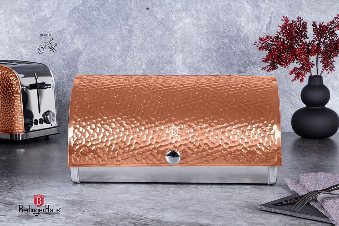 Berlinger Haus Metallic Line- Rose Gold Edition Brotbox, BH/6714 Roségold Edelstahl 18/8