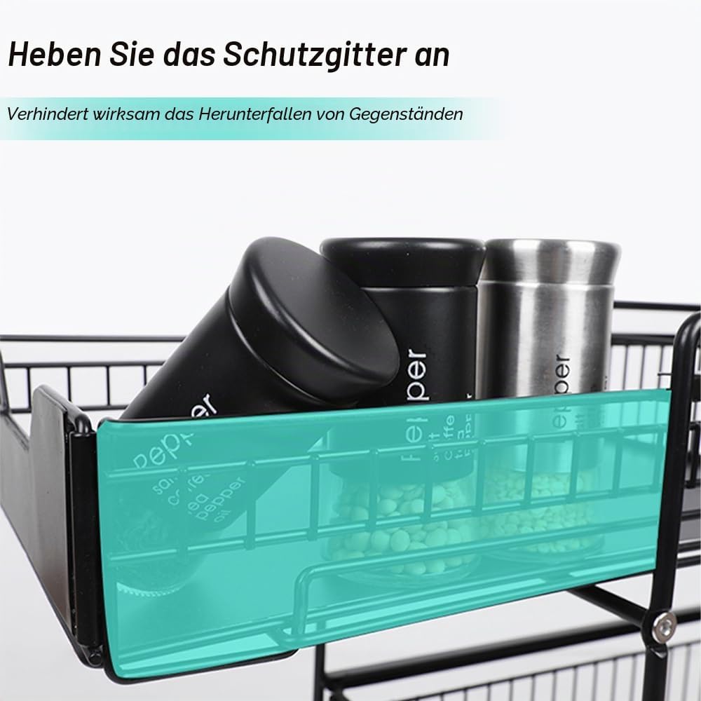 2 Tier Organizer mit Speicher Unter Waschbecken Schiebeschrank Korb herausziehen Snack Organizer Küc