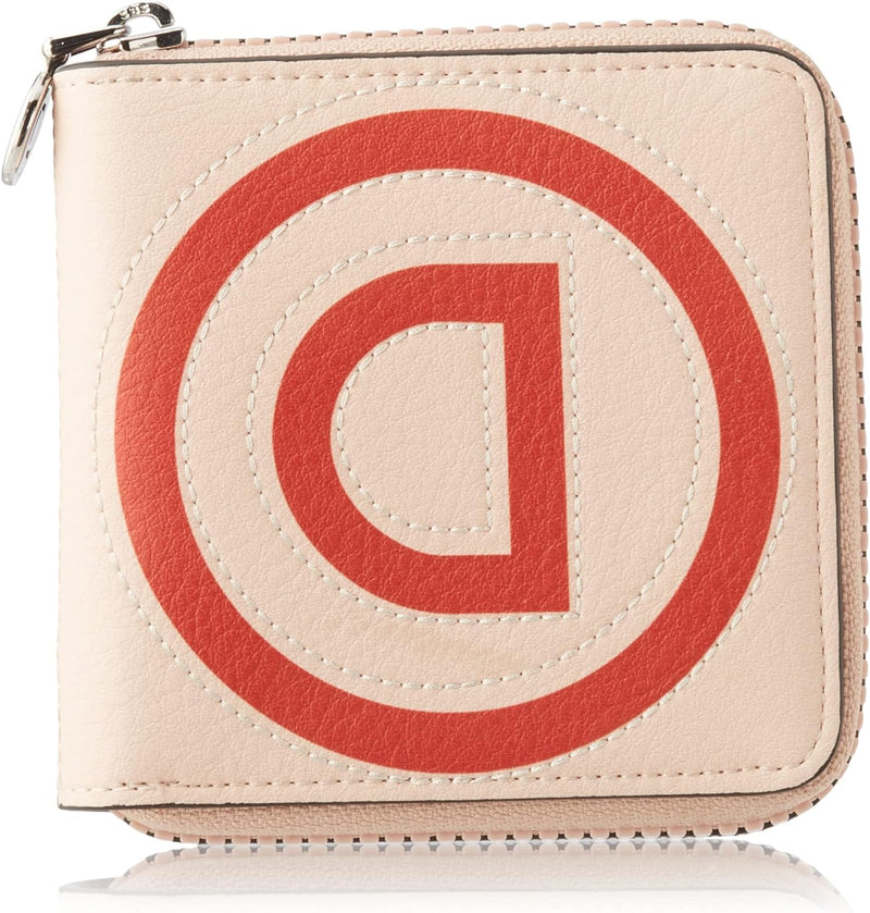 Desigual Damen Mone_Logo Patch Zip Square Geldbörse Beige (Beige)