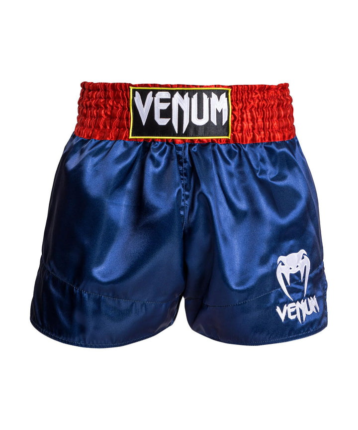 Venum Classic Muay Thai Shorts Blau/Rot/Weiss XS Slim Kurz, Blau/Rot/Weiß XS Slim Kurz
