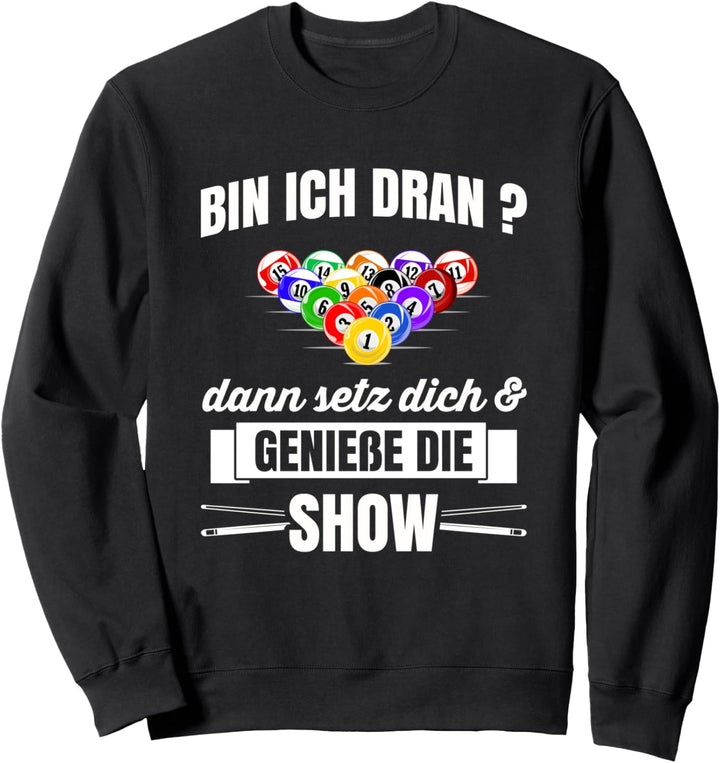Billard Tshirt Queue Pool Snooker 8-Ball Cue Kreide Nineball Sweatshirt