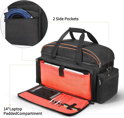 DJ Gig Bag, DJ Tasche DJ Kabel Datei Tasche DJ Gear Storage Organizer mit Abnehmbarer Gepolsterter U