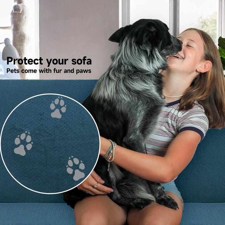 Ystyle Sofa überzug 1 Sitzer Mit Armlehne, Stretch Sofabezug rutschfest, Modern Sofa Cover Für Hunde