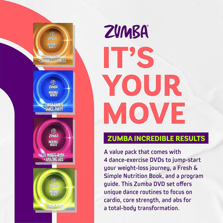 Zumba Incredible Results Weight Loss Dance Workout DVD System, Damen