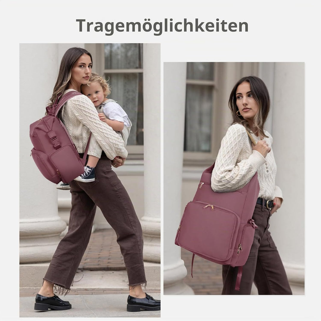 CEI-CEI Baby Wickeltasche/Rucksack mit Isolierter Flaschentasche, Wasserdichtes Neoprengewebe, Wicke