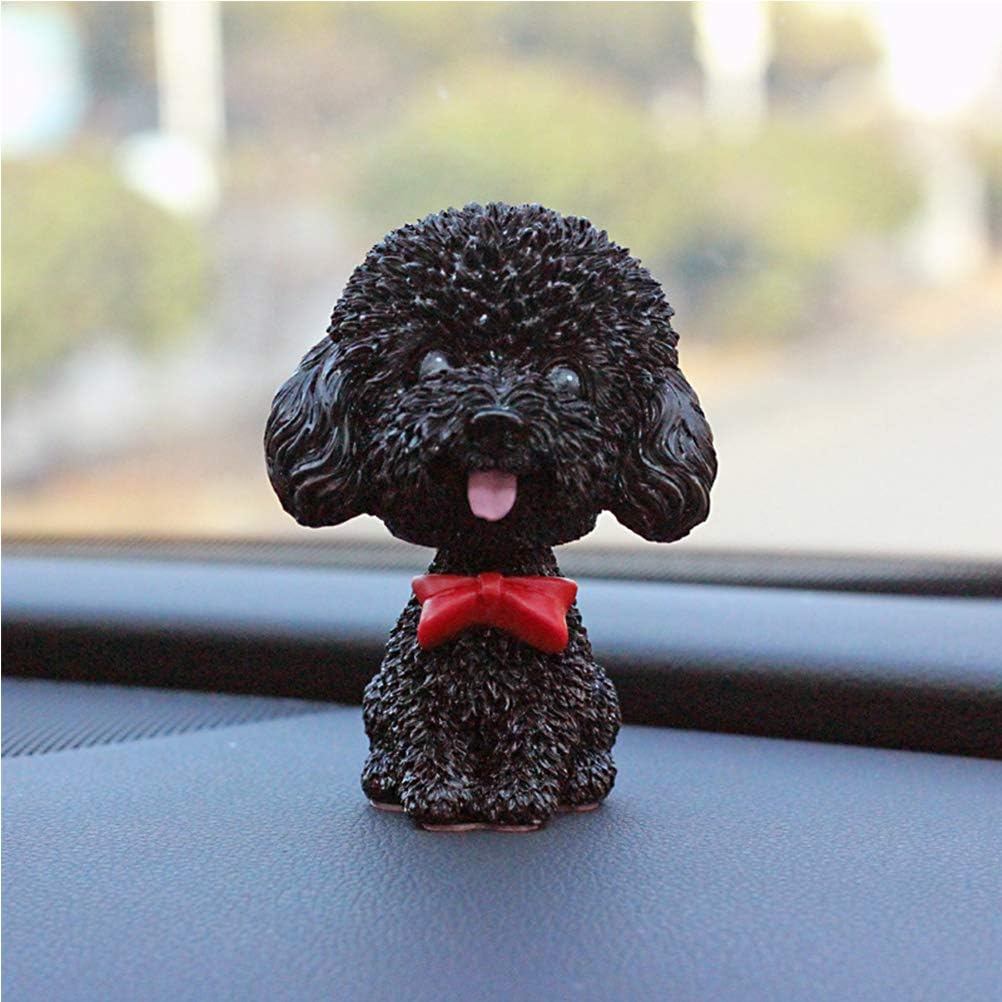 Harz-Auto-Wackelpuppe, niedliche Hunde-Ornamente, schüttelnder Kopf, Mini-Welpen-Hundefigur, Auto-In