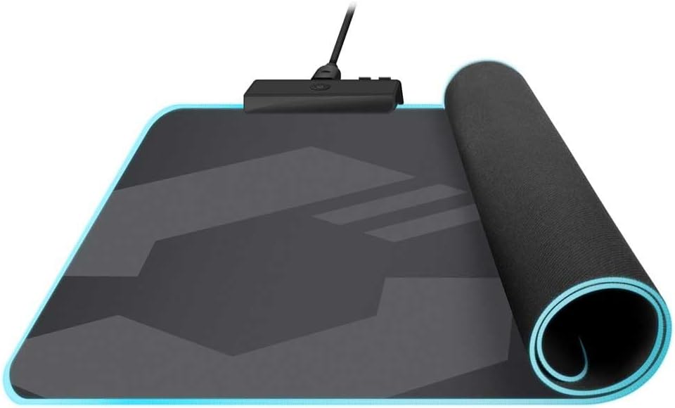 Speedlink LEVAS LED Soft Gaming Mousepad – Beleuchtetes Mauspad – Rutschfeste Maus Unterlage – Aufro