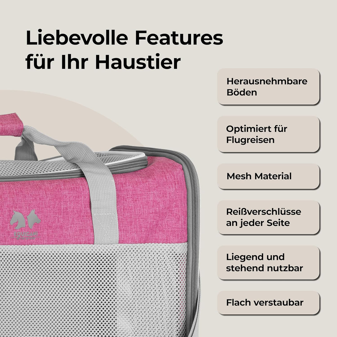 EQUICANI Travel1-Reisetasche für Hunde (pink)