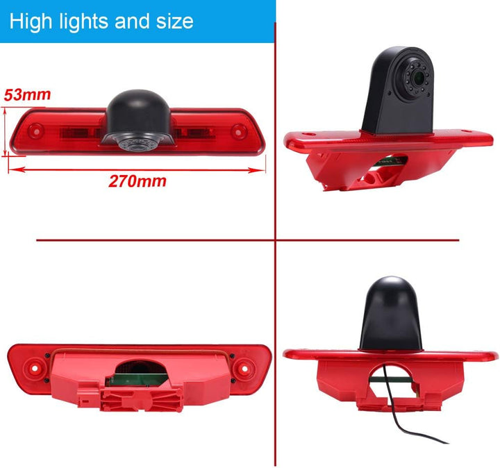 1280 * 720 Brake Bremsleuchte Auto Kamera Third roof Bremslicht Rückfahrkamera Replacement for Toyot