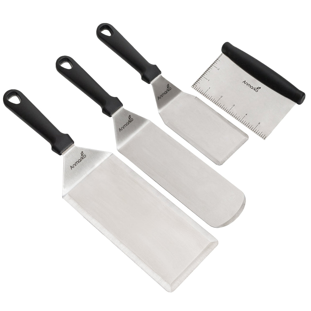 Exklusives Grillwender Set aus hochwertigem Edelstahl - BBQ Grillset in erstklassiger Qualität für