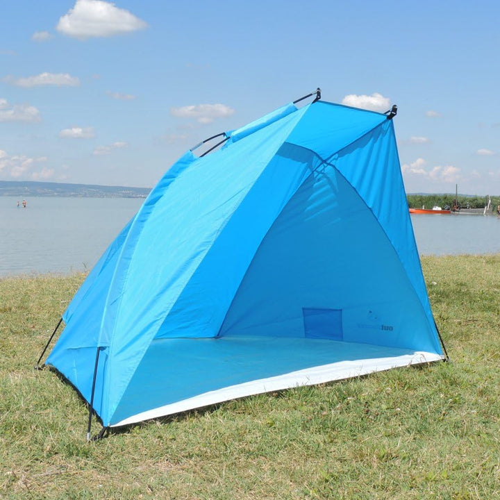 outdoorer Strandmuschel Helios - ideale Reise-Strandmuschel, UV Schutz 80, Mini-Packmass, Strandzelt