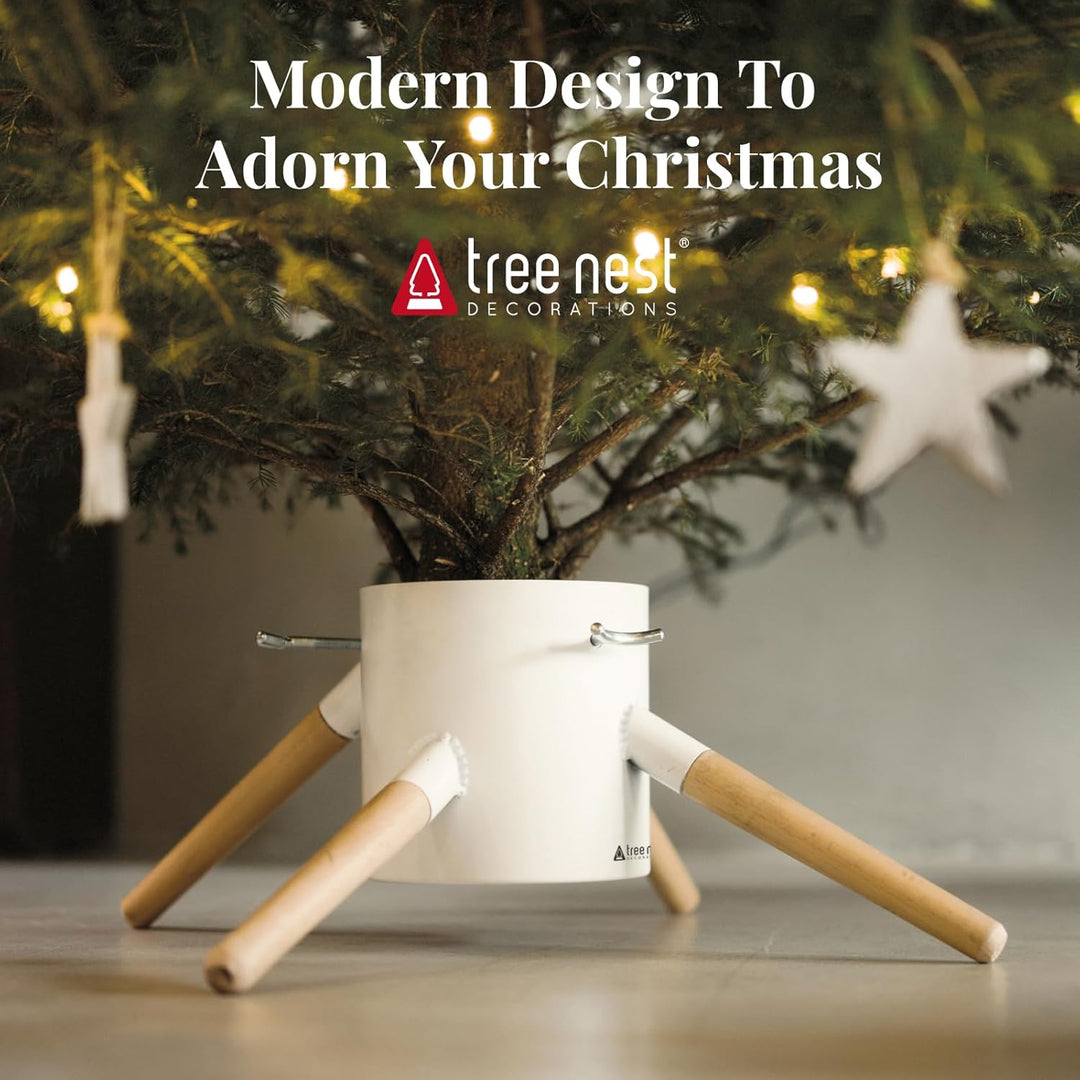 Tree Nest Weihnachtsbaumständer aus Metall für echte Bäume, passt bis zu 3m, kein Weihnachtsbaumkrag
