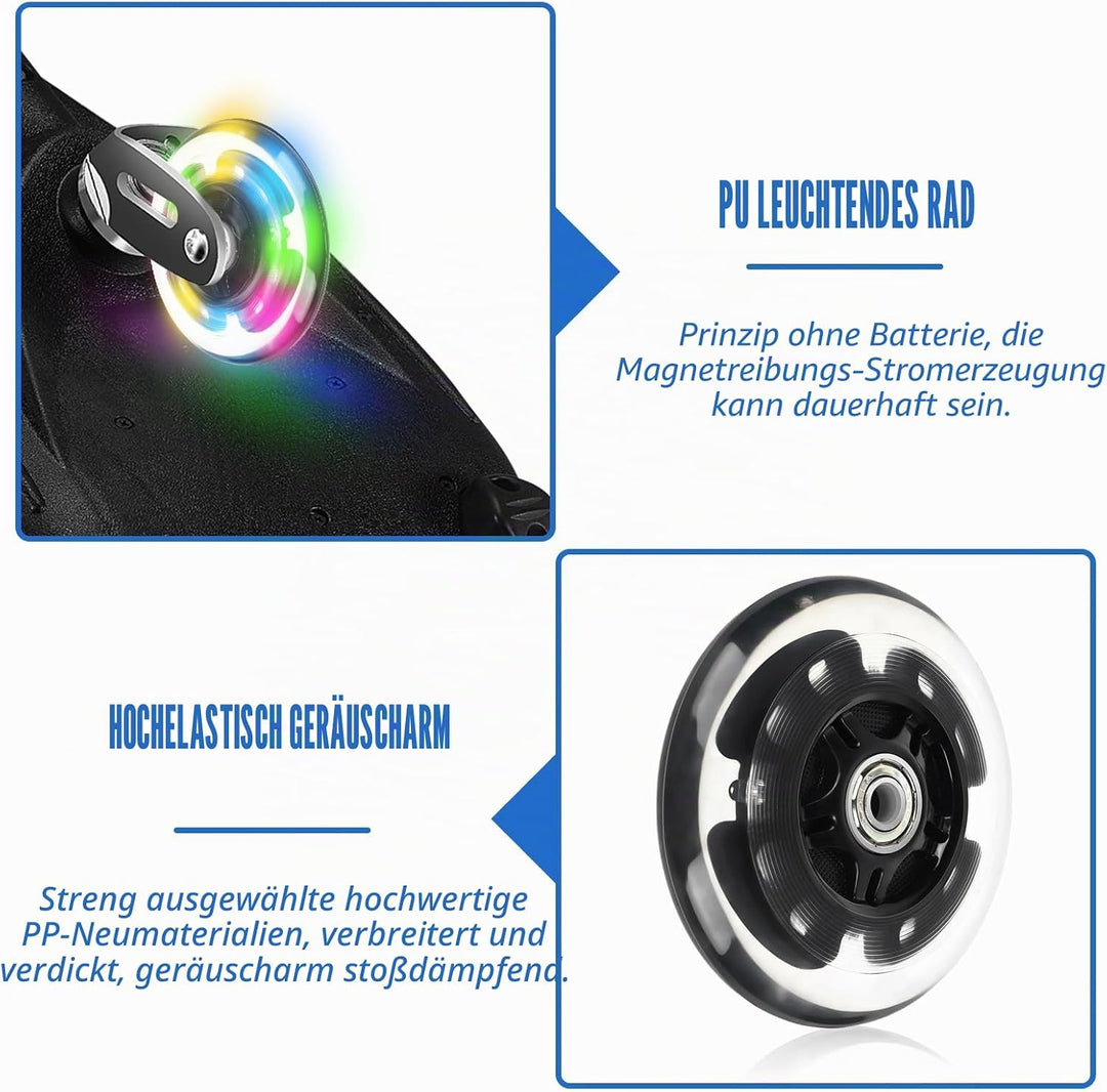 4 Stück Leuchtende Stunt Scooter Rollen, 80mm Leuchtende Stunt Scooter Roller Räder, Led Ersatzräder