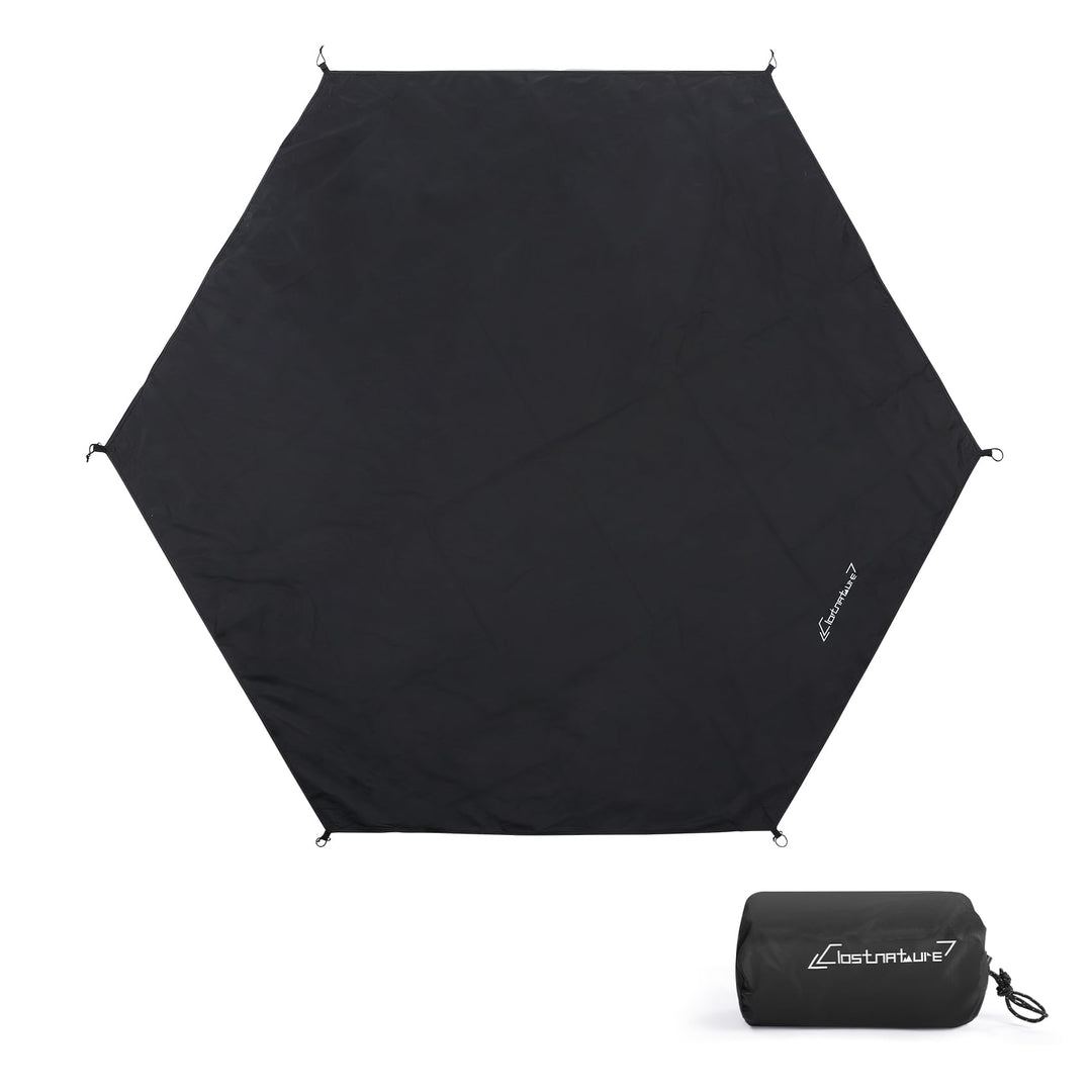 Clostnature Hexagonale Zeltunterlage Wasserdicht - 366 x 318 CM Camping Bodenplane für Zelte, Robust