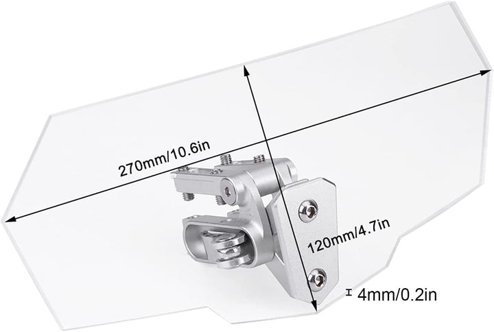 Clip-on Motorrad Windschutzscheibe, Universal Verstellbare Windschutzscheibe Windabweiser Clip-on Mo