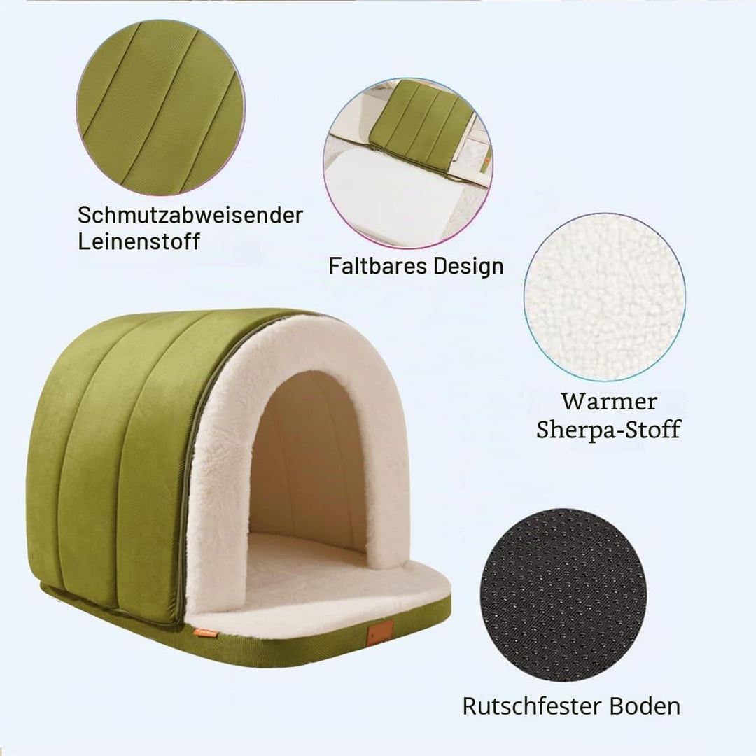 ERNAN Katzenhöhle grosse Katzen - Faltbare Katzenbett.Waschbares Hundebett, Komfortables Haustier-Ka