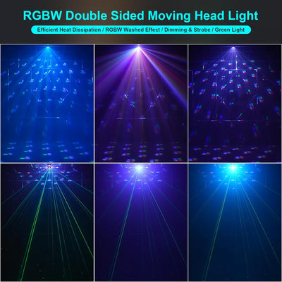 Moving Head DMX LED Bühnenlicht 30W Discokugel DJ Disco Partylicht mit RGBW Kaleidoskop Lichteffekt