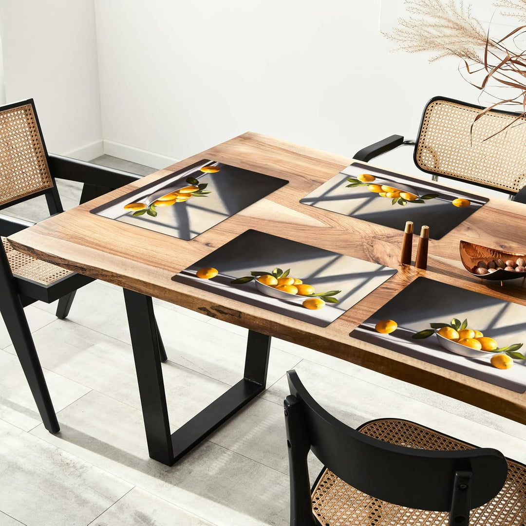 KitchenYeah© Platzsets Abwaschbar 6-Teilig 45x30 cm Tischsets Platzdeckchen Platzset Unterlage Tisch