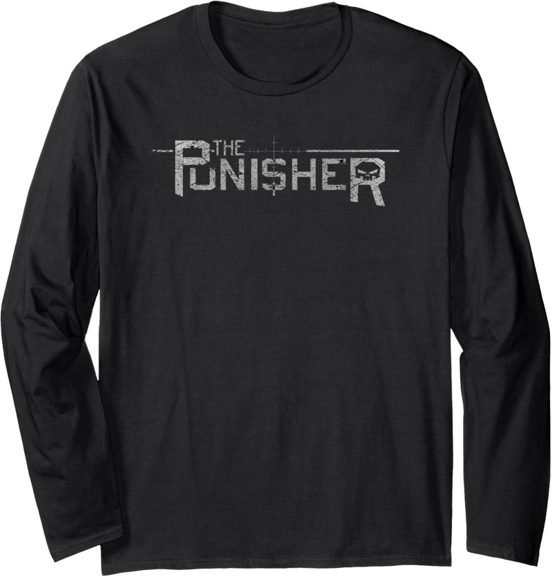 Marvel The Punisher Target In Sight Logo Langarmshirt