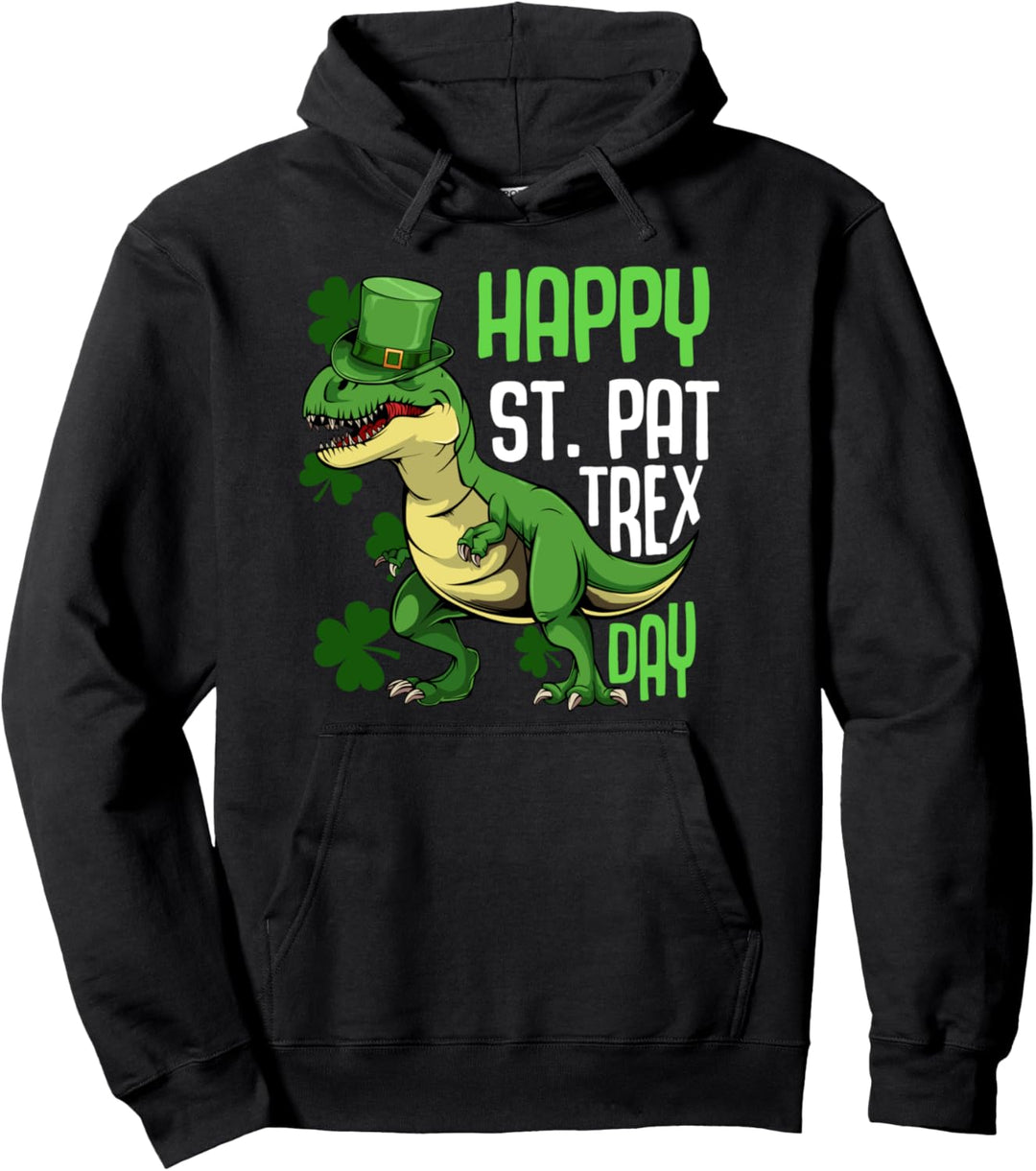 Happy St. Pat T-Rex Day St. Patricks Day Dinosaurier Lustig Pullover Hoodie