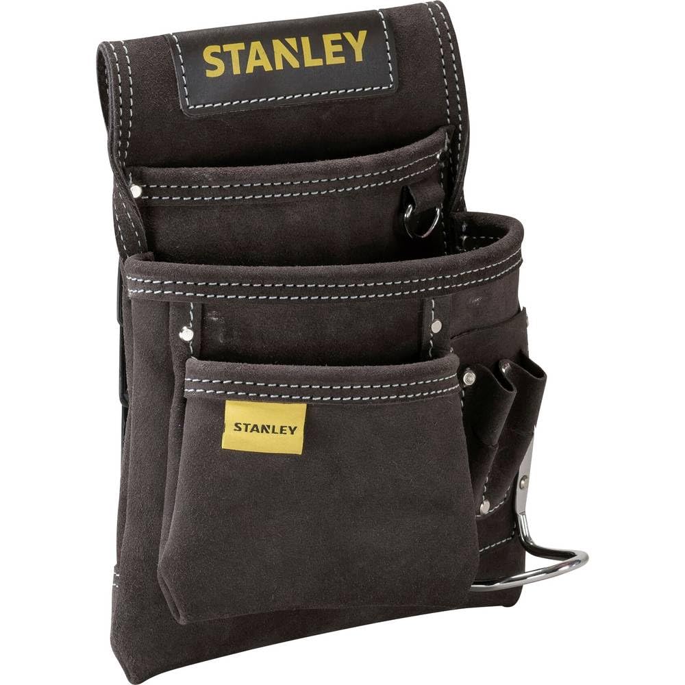 Stanley STST1-80114 Hammer- und Nageltasche aus Büffelleder, Braun/Gelb, L