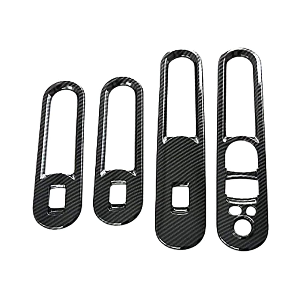 Riloer Carbon-Faser-Türfensterschalter-Abdeckungsverkleidung für BMVV Mini Clubman (F54) 2016-2022
