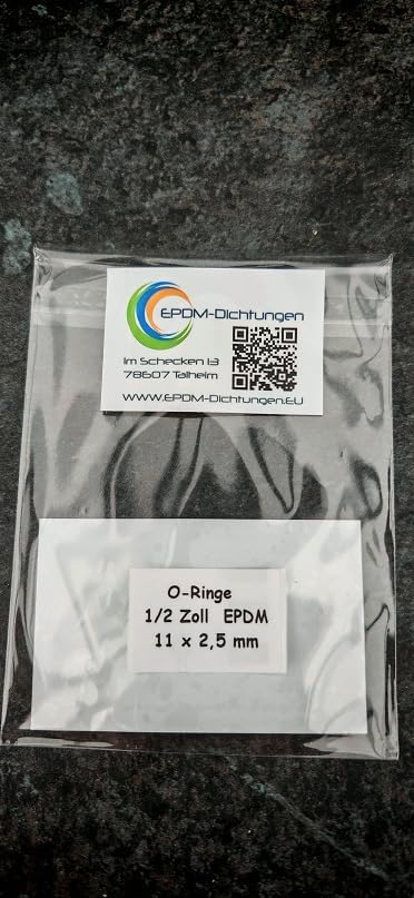 O-Ringe Gummi-Dichtungen EPDM für alle 1/2" bzw. 3/4" Zoll Garten Schlauchsysteme z.B. Gardena (Prof