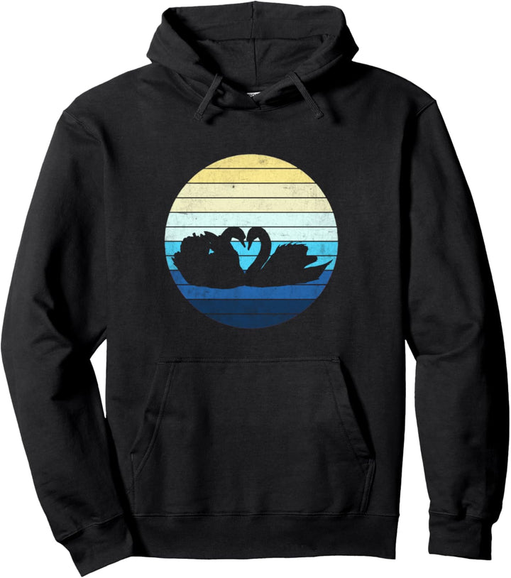 Schwan Vintage Geschenk mit Schwänen Lieblingstier Gans Pullover Hoodie