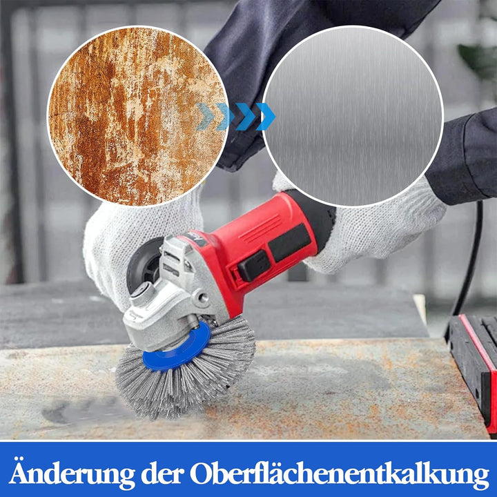 Schleifbürste, Nylonbürste 46/60/80/120 Körnung, 150mm M14 Polierbürste für Satiniermaschine Winkels