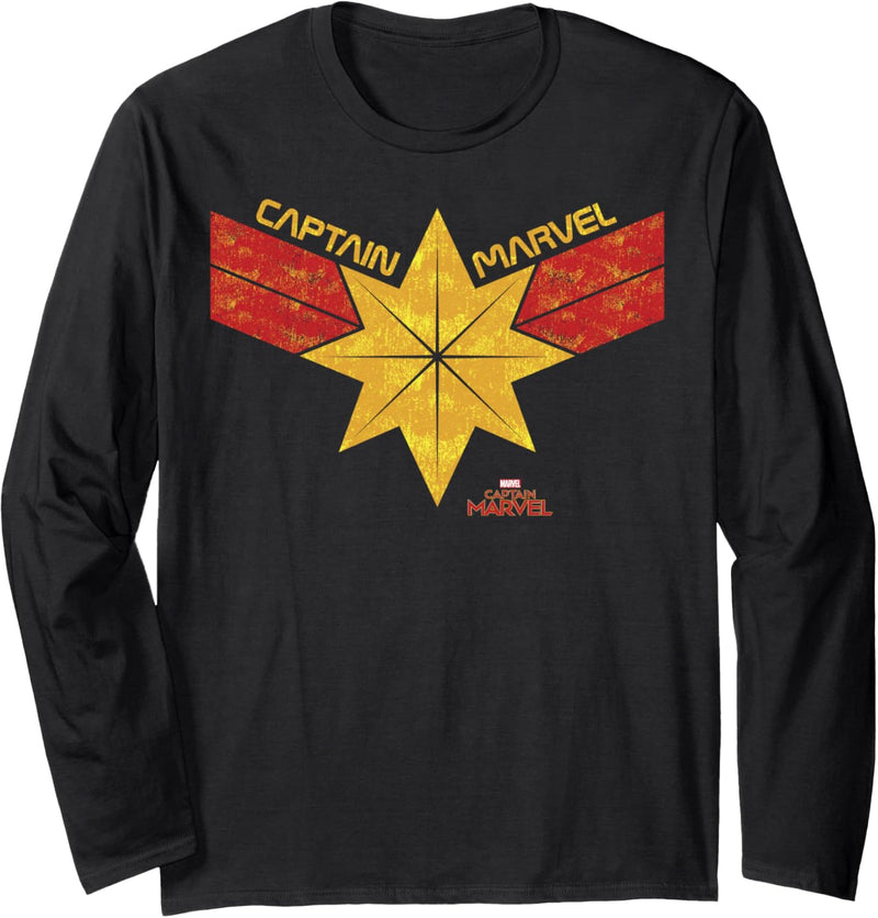 Captain Marvel Ribbon Logo Langarmshirt