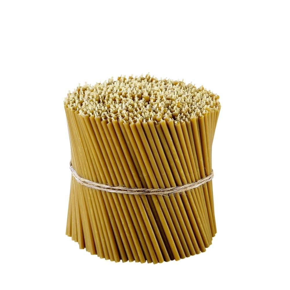 Danilovo Ritual Kerzen 100% Bienenwachs (Gelb) - Orthodoxe Kerzen für Gebet Tischdeko Hochzeit - Ung