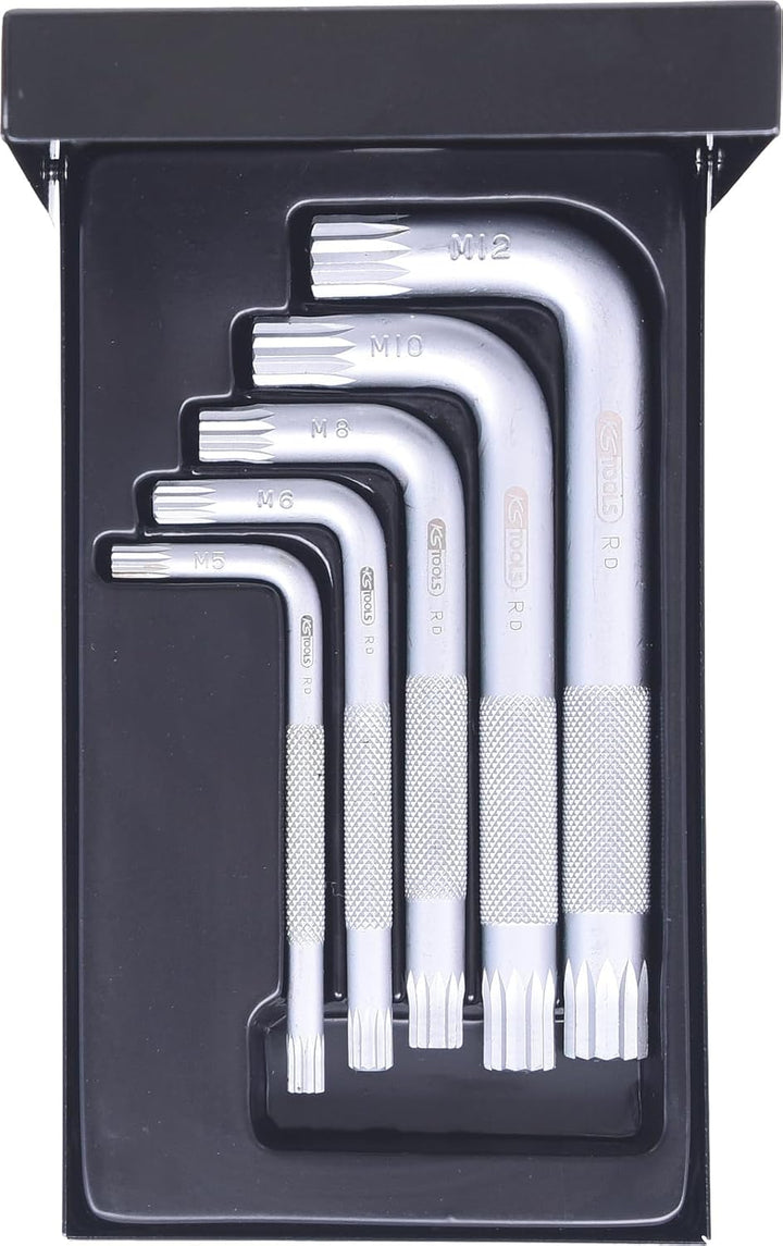 KS Tools 151.4100 XZN-Winkelstiftschlüssel-Satz, kurz, 5-tlg.