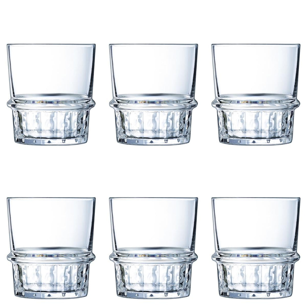 Arcoroc ARC L7334 New York Trinkglas, Wasserglas, Saftglas, 380ml, Glas, transparent, 6 Stück Whisky
