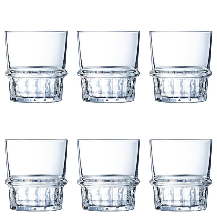 Arcoroc ARC L7334 New York Trinkglas, Wasserglas, Saftglas, 380ml, Glas, transparent, 6 Stück Whisky