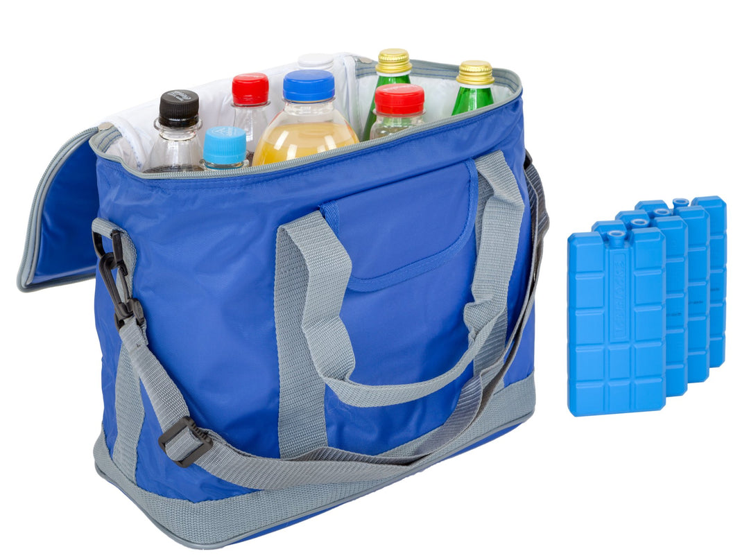 Kühltasche MARBELLA 20 Liter (= 36 Dosen) inkl. 4 Akkus für Picknick, Grillen, Wandern, Ausflüge, Ur