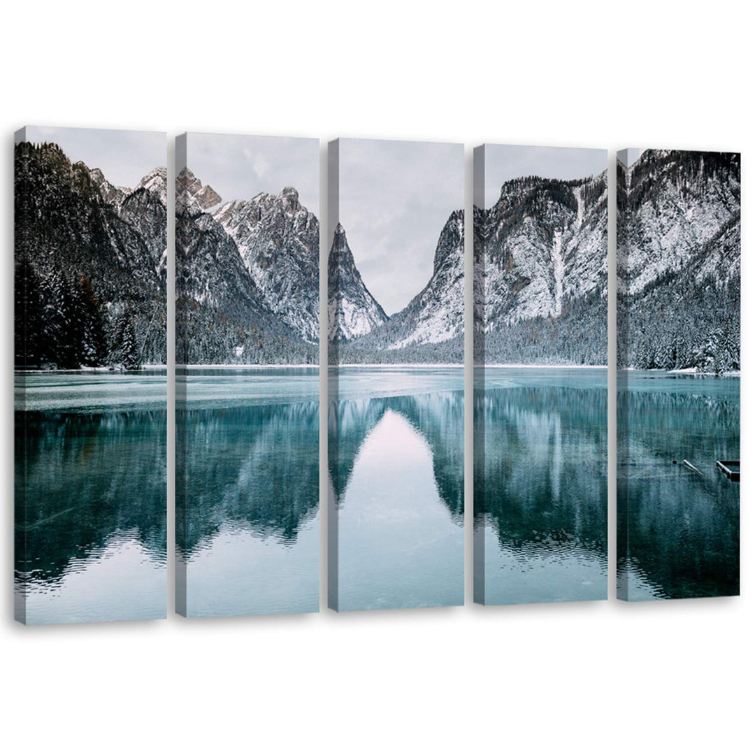 Feeby. Leinwandbild - 5 Teile - Bilder Wand Bild Wandbilder Kunstdruck XXL, 5-Teilig, Typ C, 250x120