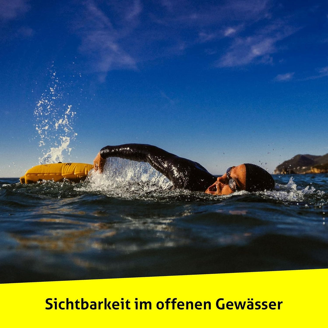 Restube Schwimmboje - Aufblasbare Schwimmhilfe für Schwimmen, Schnorcheln, Triathlon, SUP, Freiwasse