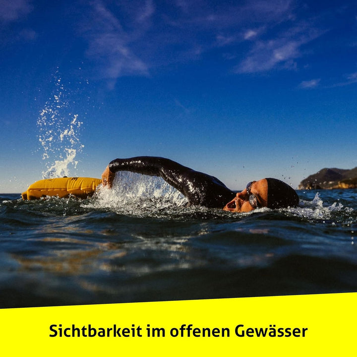 Restube Schwimmboje - Aufblasbare Schwimmhilfe für Schwimmen, Schnorcheln, Triathlon, SUP, Freiwasse