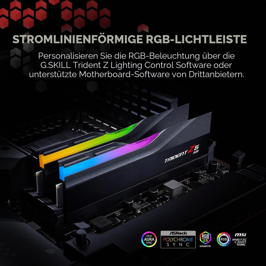 G.Skill Trident Z5 RGB - DDR5 - Kit - 64 GB: 2 x 32 GB - DIMM 288-PIN - 6400 MHz / PC5-51200 - ungep
