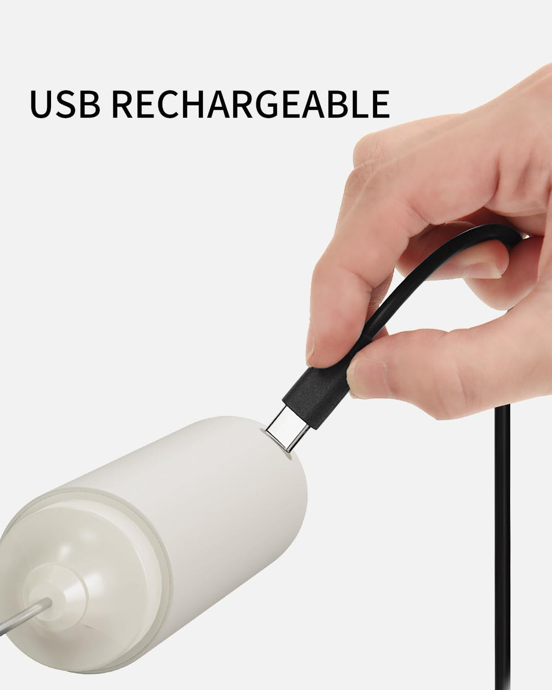 CIRCLE JOY Wiederaufladbarer Milchaufschäumer Handheld, Elektrischer Kaffee-Aufschäumer, Tragbarer H